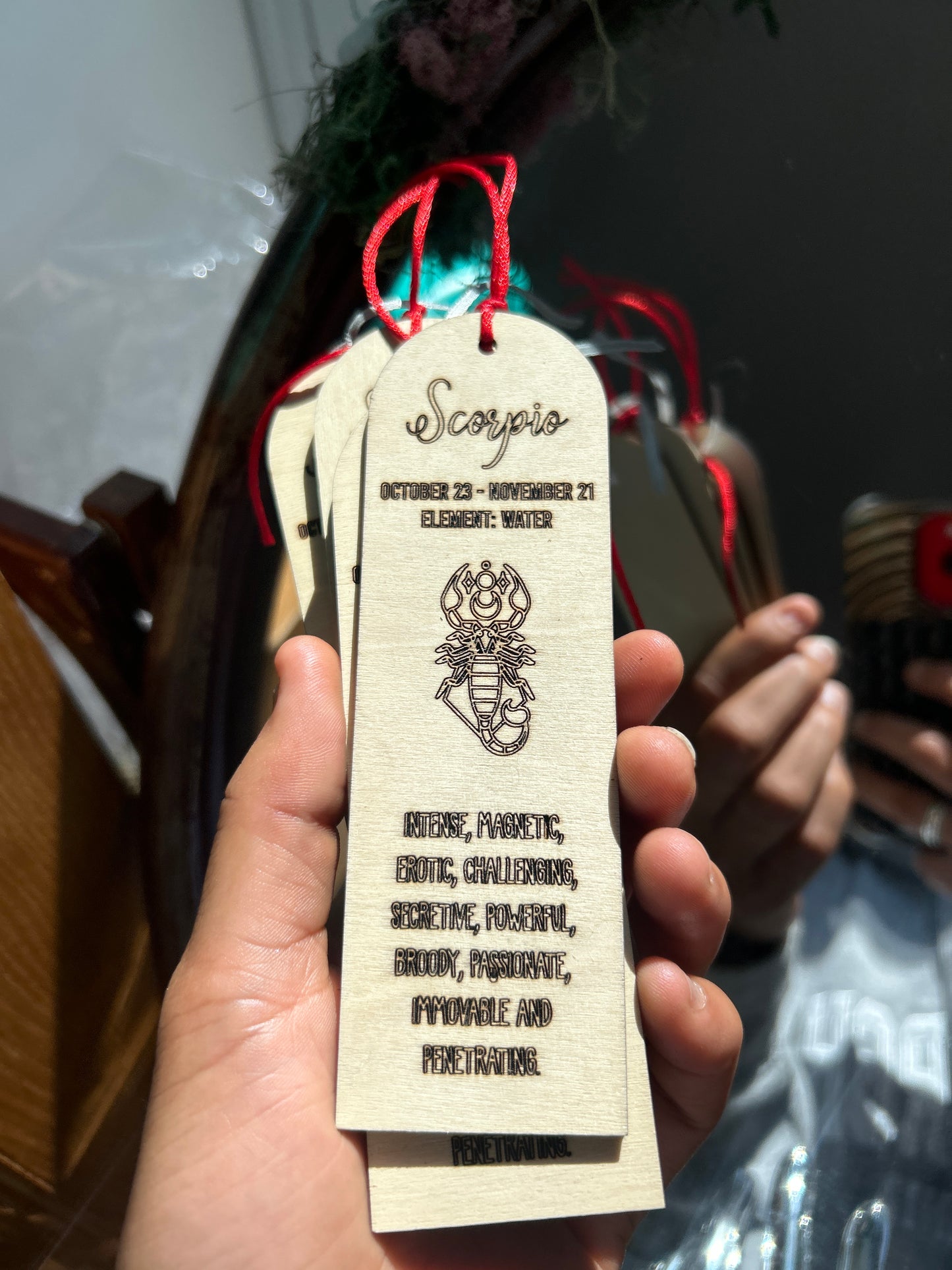 Wooden Horoscope Bookmarks – Laser-Engraved by Abe’s Woodshop