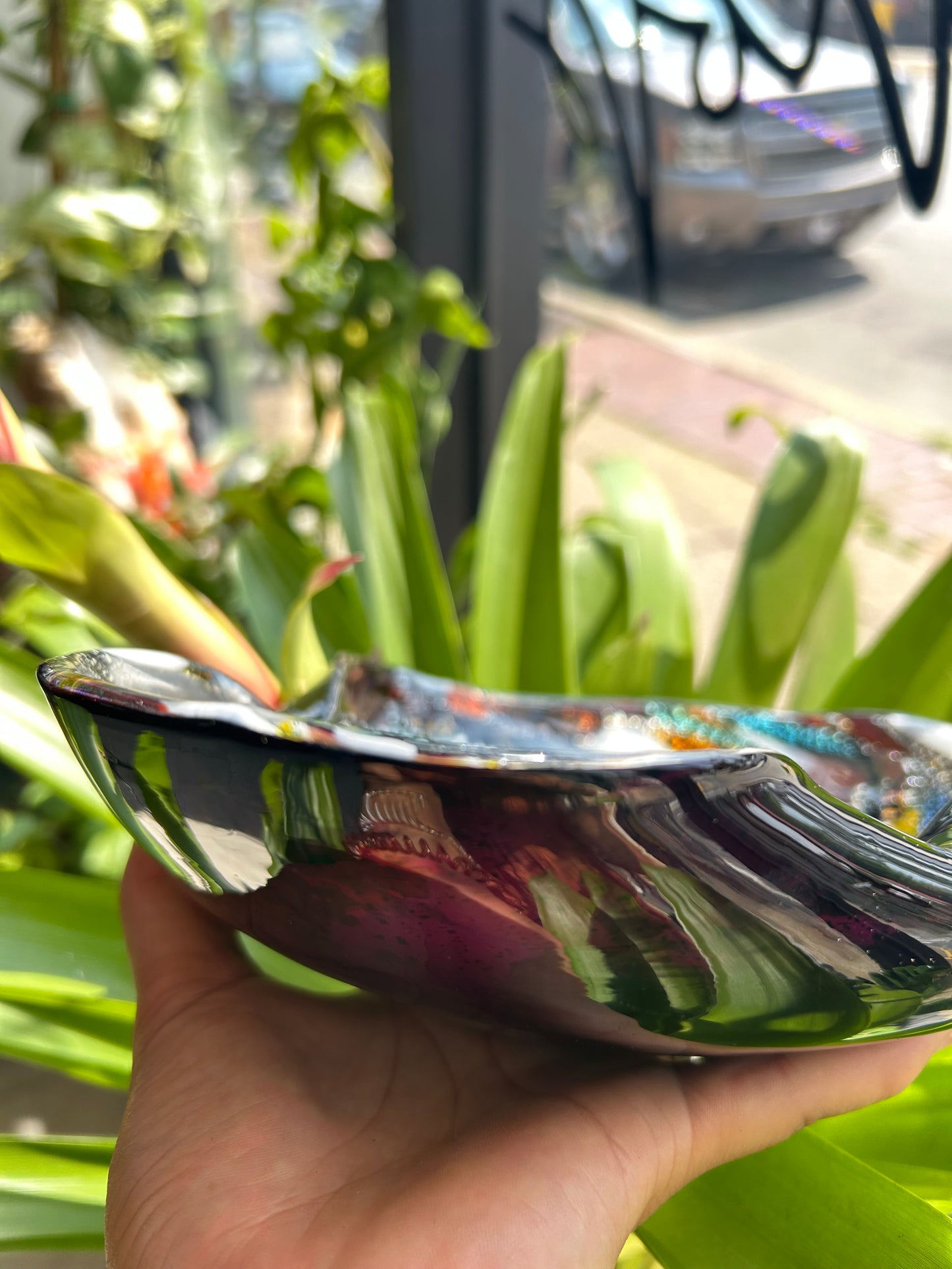 Venetian Murano Glass Ashtray – “Tootie Fruity” End of Day Collection (One of a Kind) ✨
