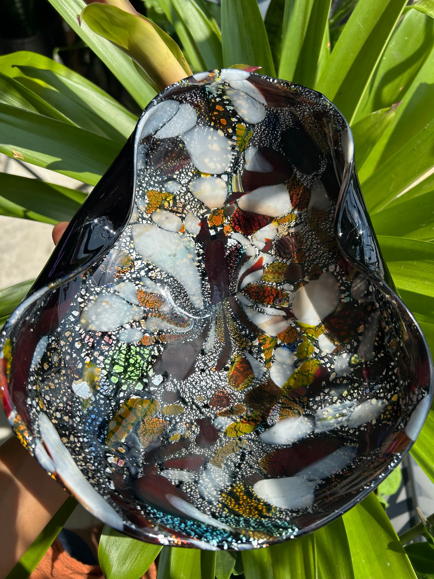 Venetian Murano Glass Ashtray – “Tootie Fruity” End of Day Collection (One of a Kind) ✨