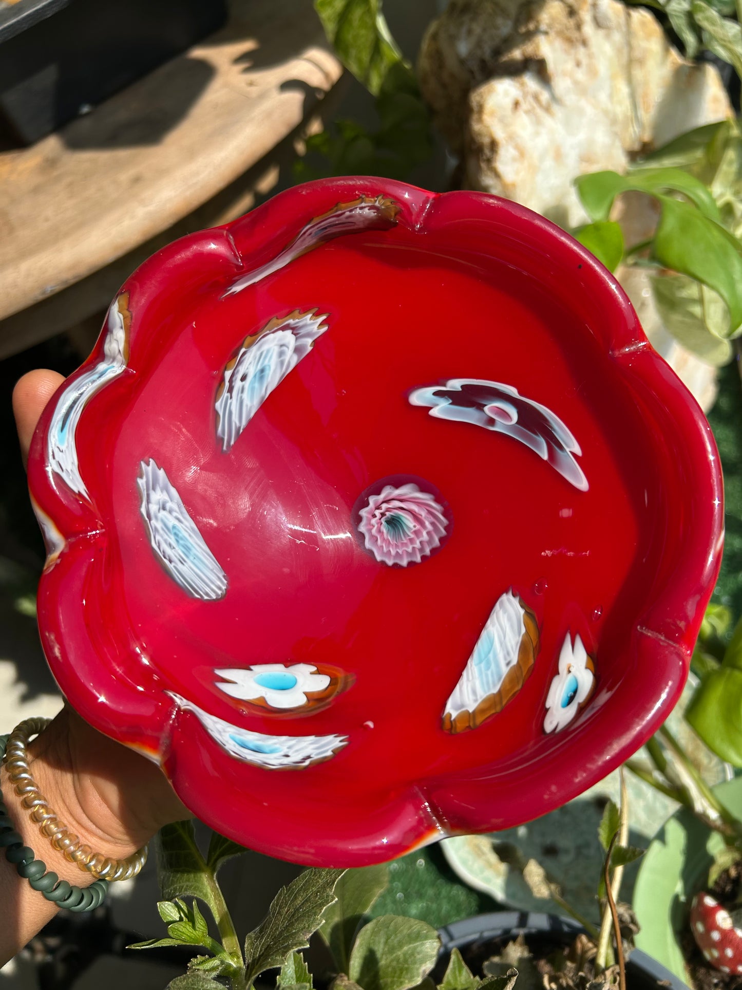 Murano-Style Millefiori Art Glass Bowl
