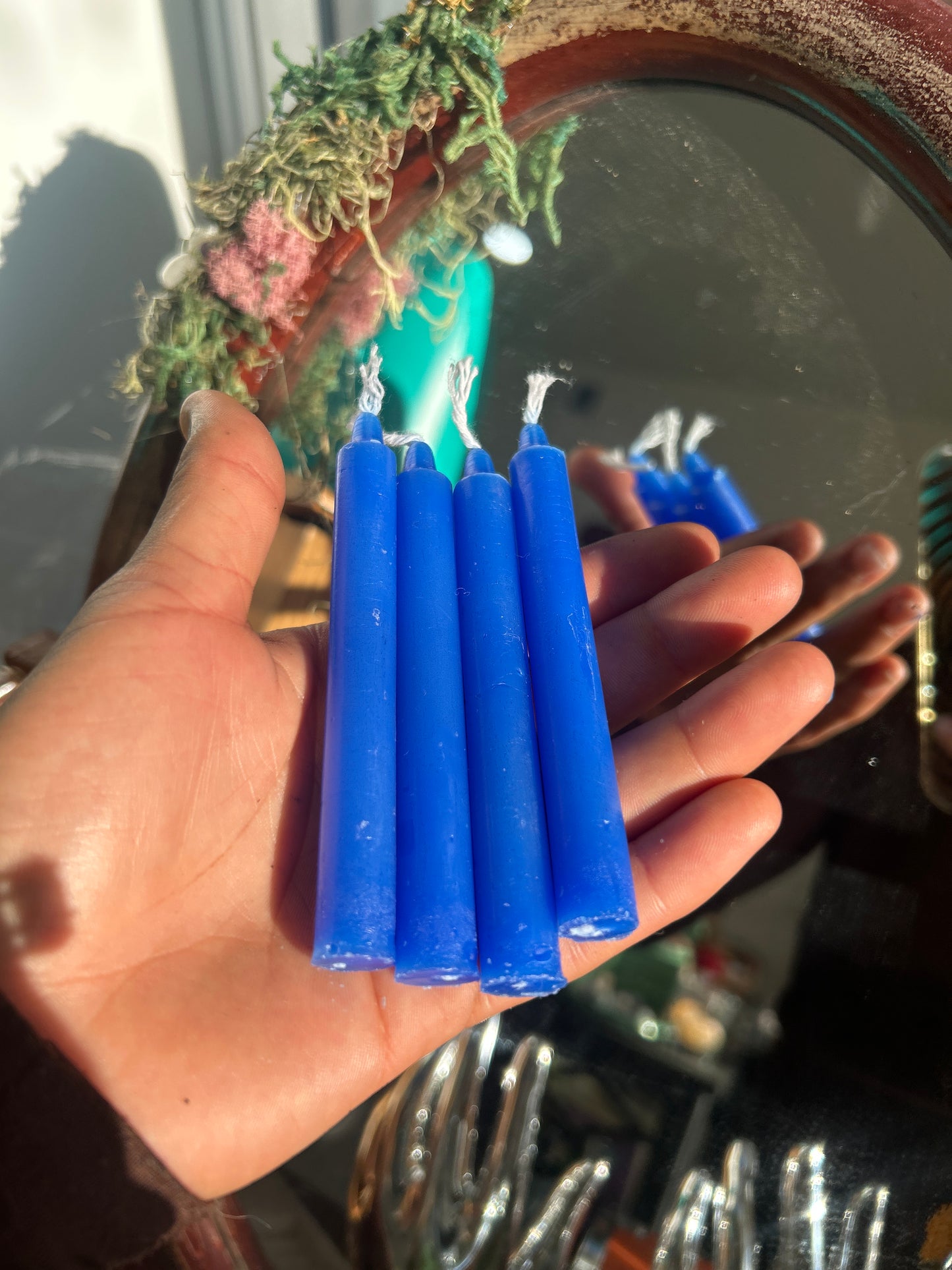 Blue Chime Candle – 4” Tall