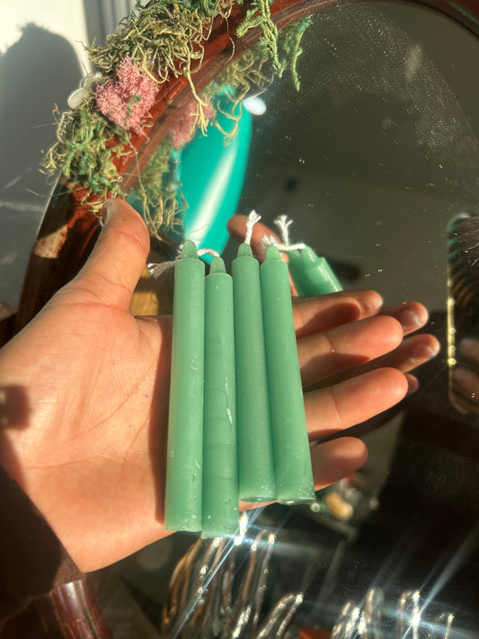 Green Chime Candle – 4” Tall