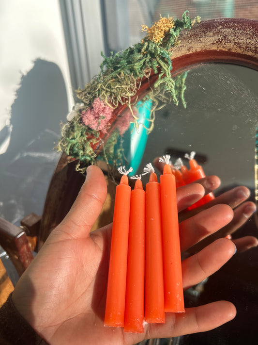 Orange Chime Candle – 4” Tall