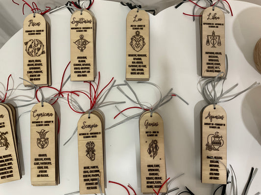 Horoscope Bookmarks by Abe's Woodshop