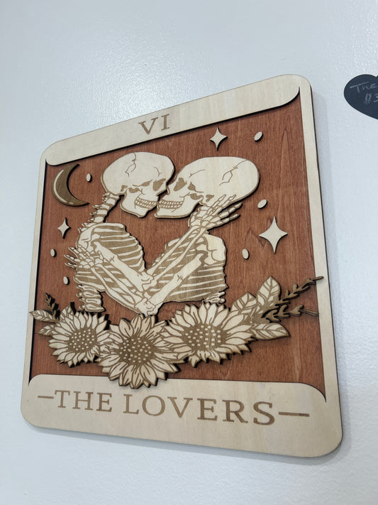 The Lovers Wood Plaque