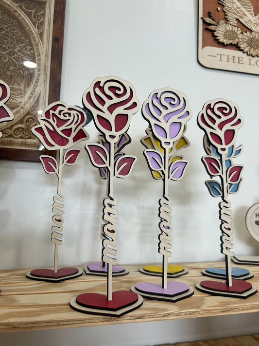 MOM Wood Rose